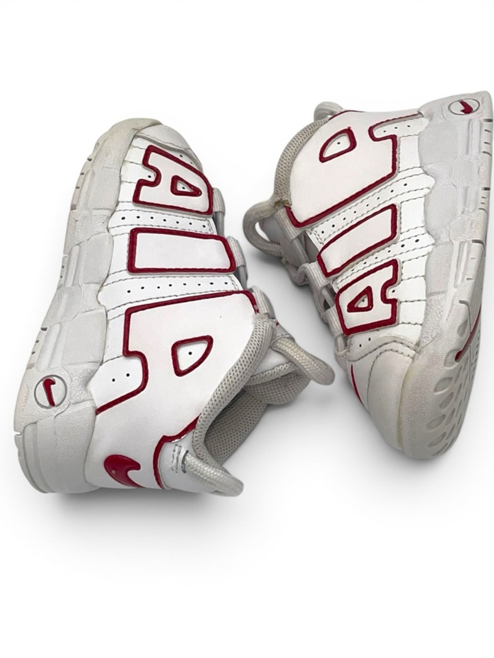 Nike Air More Uptempo TD White Red Baby Toddler 6C Sneakers - Picture 7 of 12